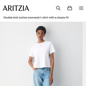 Aritzia Classic White Short Sleeve Tee